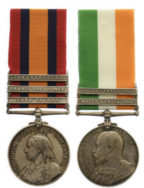 Colonel Toll qsa and ksa medals with 3 clasps.jpg